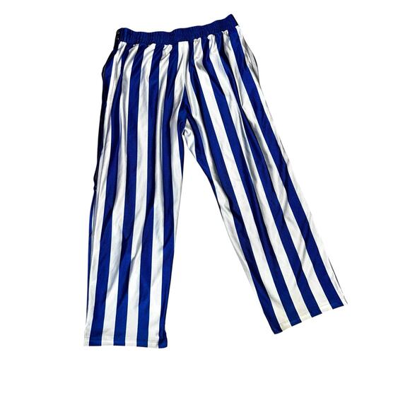 Vintage Hardwood Classic Breakaway Vintage Mens warm up Pants Blue White Striped - Picture 2 of 8